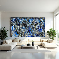 Original Abstract Wall Art Painting modern fine art Home Decor Jackson Pollock Style on Canvas - Luxurious Strings 23