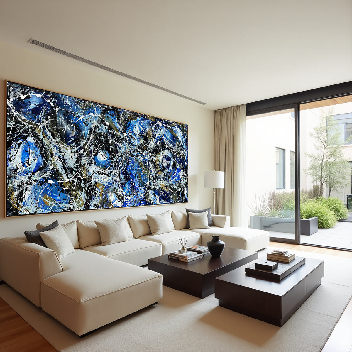 Original Abstract Wall Art Painting modern fine art Home Decor Jackson Pollock Style on Canvas - Luxurious Strings 23