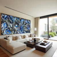 Original Abstract Wall Art Painting modern fine art Home Decor Jackson Pollock Style on Canvas - Luxurious Strings 23