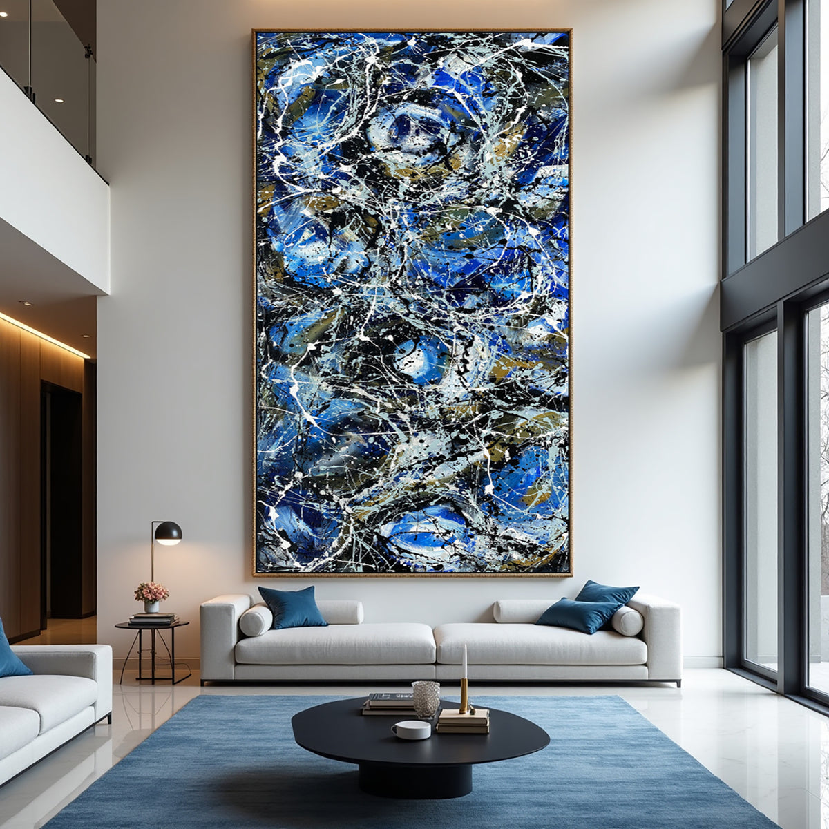 Original Abstract Wall Art Painting modern fine art Home Decor Jackson Pollock Style on Canvas - Luxurious Strings 23