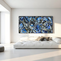 Original Abstract Wall Art Painting modern fine art Home Decor Jackson Pollock Style on Canvas - Luxurious Strings 23