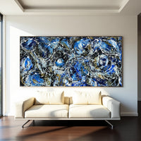 Original Abstract Wall Art Painting modern fine art Home Decor Jackson Pollock Style on Canvas - Luxurious Strings 23