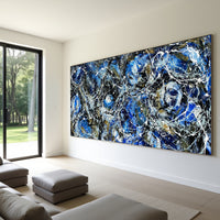Original Abstract Wall Art Painting modern fine art Home Decor Jackson Pollock Style on Canvas - Luxurious Strings 23