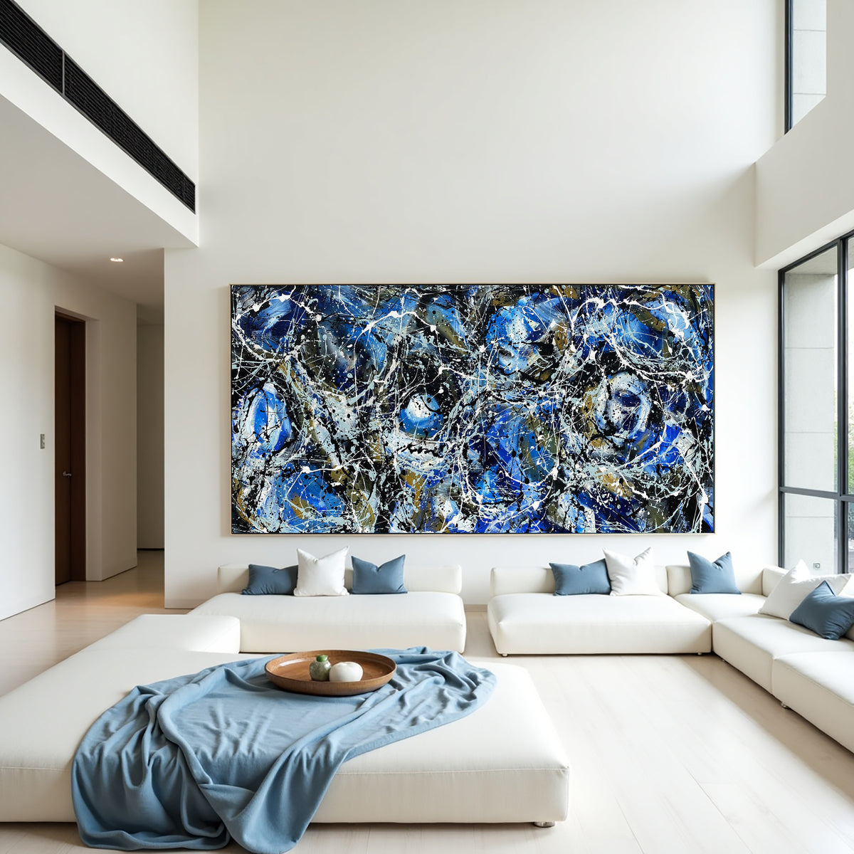 Original Abstract Wall Art Painting modern fine art Home Decor Jackson Pollock Style on Canvas - Luxurious Strings 23