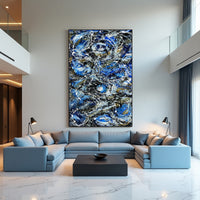 Original Abstract Wall Art Painting modern fine art Home Decor Jackson Pollock Style on Canvas - Luxurious Strings 23