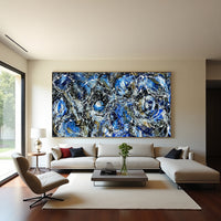 Original Abstract Wall Art Painting modern fine art Home Decor Jackson Pollock Style on Canvas - Luxurious Strings 23