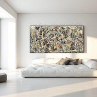 Large Jackson Pollock–style abstract canvas painting to buy online, statement wall art for modern interiors