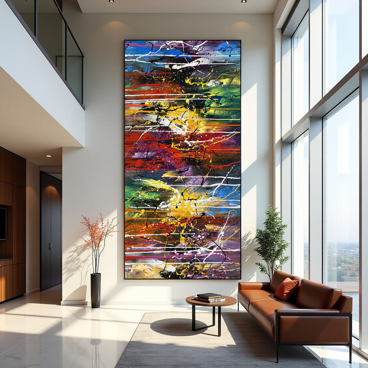 Abstract Painting on Canvas – Original Hand-Painted Modern Wall Art