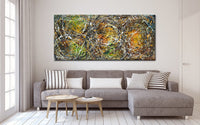 Original Abstract Wall Art Painting modern fine art Home Decor Jackson Pollock Style on Canvas - Luxurious Strings 20