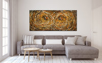 Original Abstract Wall Art Painting modern fine art Home Decor Jackson Pollock Style on Canvas - Luxurious Strings 26