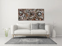 Large Original Abstract Painting modern fine Art Home Decor Jackson Pollock Style on Canvas - Luxurious Strings 13
