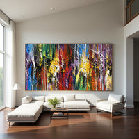 Abstract Painting on Canvas – Original Hand-Painted Modern Wall Art