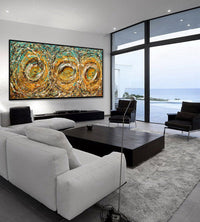 Original Abstract Wall Art Painting modern fine art Home Decor Jackson Pollock Style on Canvas - Luxurious Strings 27