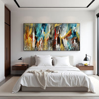 Color Explosion Abstract Painting on Canvas