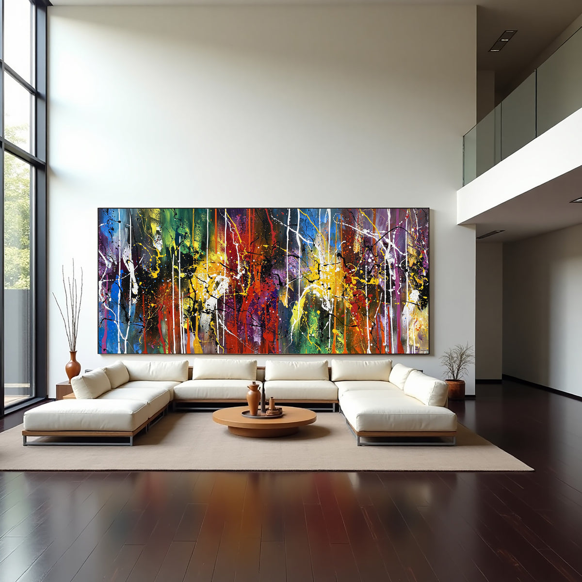 Abstract Painting on Canvas – Original Hand-Painted Modern Wall Art