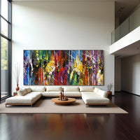 Abstract Painting on Canvas – Original Hand-Painted Modern Wall Art
