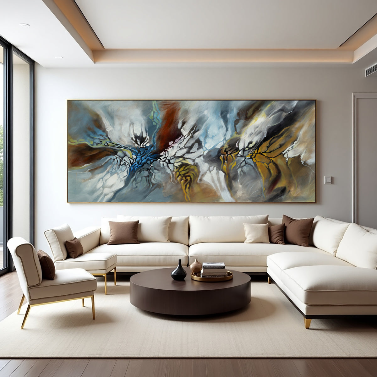 Soft Organic Abstract Painting on Canvas – Original Hand-Painted Contemporary Wall Art