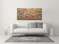 Large Original Abstract Painting modern Wall Art Home Decor Jackson Pollock Style on Canvas - Drip Painting 3