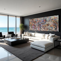 Jackson Pollock Style Abstract Painting – Large Original Acrylic Splatter Art, Handmade Drip Painting on Canvas, Modern Wall Decor