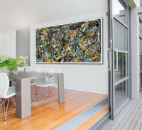 Large Original Abstract Painting modern fine Art Home Decor Jackson Pollock Style on Canvas - Luxurious Strings 15