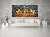 Original Abstract Wall Art Painting modern fine art Home Decor Jackson Pollock Style on Canvas - Luxurious Strings 25