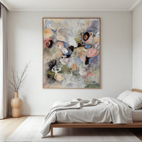 Abstract Floral Painting Soft Pastel