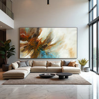 Organic Fluid Abstract Painting on Canvas – Original Hand-Painted Modern Wall Art