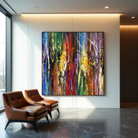 Abstract Painting on Canvas – Original Hand-Painted Modern Wall Art