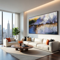 Warm Abstract Landscape Painting on Canvas