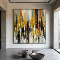 Warm Neutral Abstract Painting on Canvas