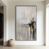 Neutral Textured Abstract Painting on Canvas