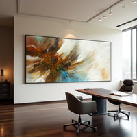 Organic Fluid Abstract Painting on Canvas – Original Hand-Painted Modern Wall Art