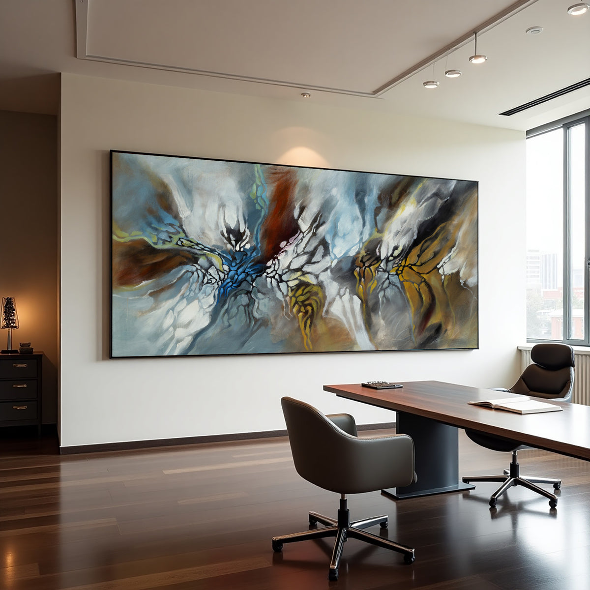 Soft Organic Abstract Painting on Canvas – Original Hand-Painted Contemporary Wall Art