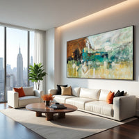 Abstract Landscape Painting on Canvas – Original Hand-Painted Modern Wall Art