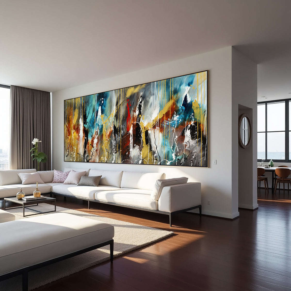 Color Explosion Abstract Painting on Canvas