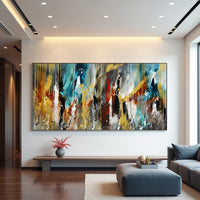 Color Explosion Abstract Painting on Canvas