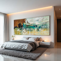 Abstract Landscape Painting on Canvas – Original Hand-Painted Modern Wall Art