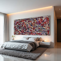 Jackson Pollock Style Drip Painting on Canvas – Original Hand-Painted Splatter Abstract Wall Art