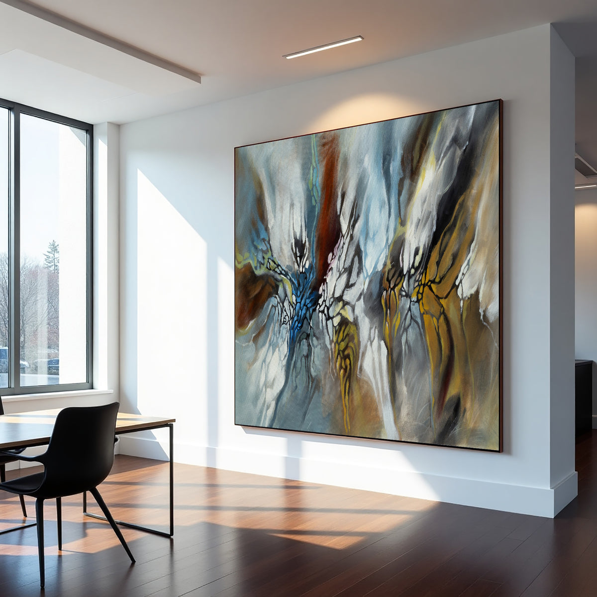 Soft Organic Abstract Painting on Canvas – Original Hand-Painted Contemporary Wall Art