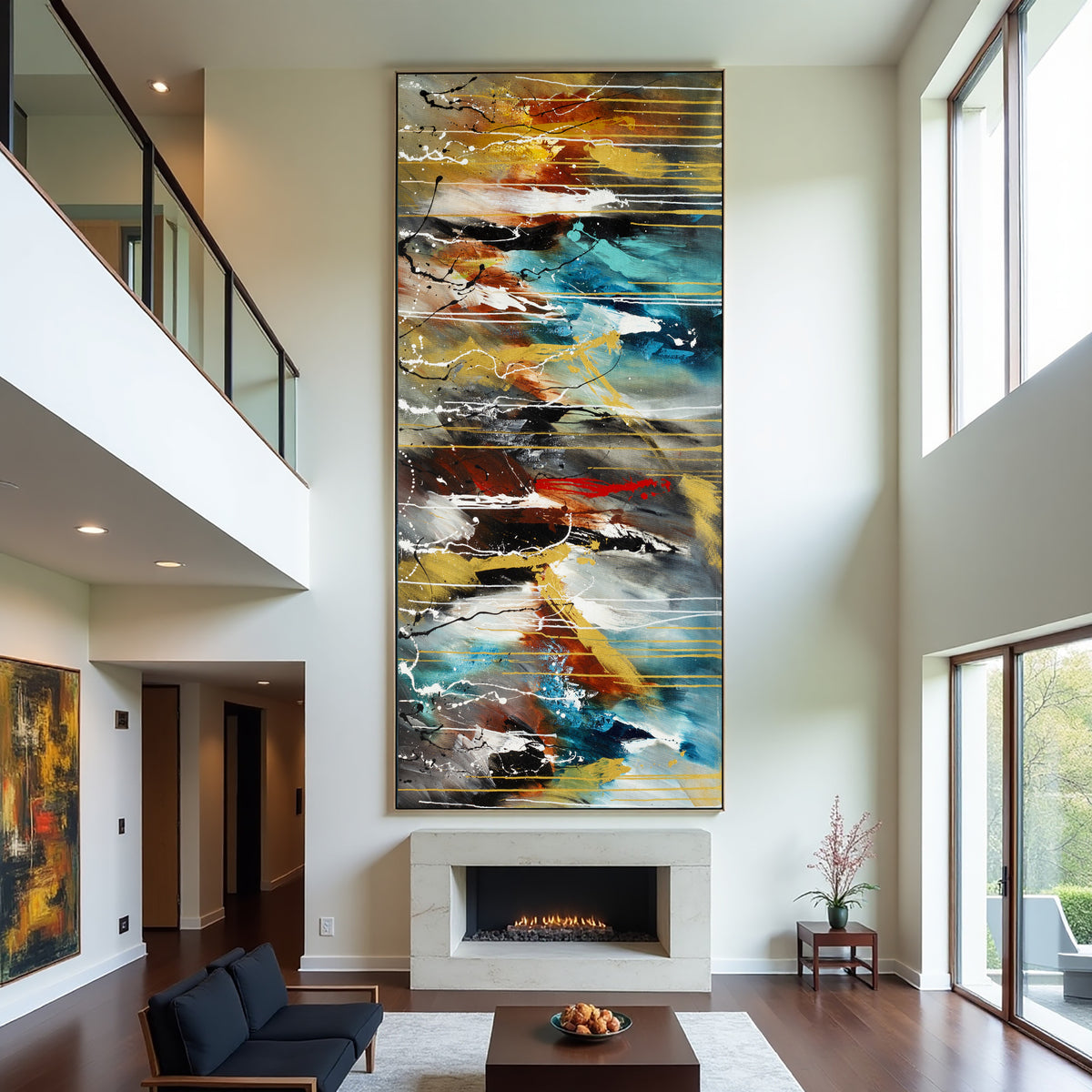 Color Explosion Abstract Painting on Canvas