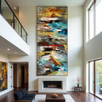 Color Explosion Abstract Painting on Canvas