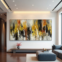 Warm Neutral Abstract Painting on Canvas