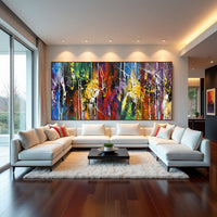 Abstract Painting on Canvas – Original Hand-Painted Modern Wall Art
