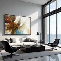 Organic Fluid Abstract Painting on Canvas – Original Hand-Painted Modern Wall Art