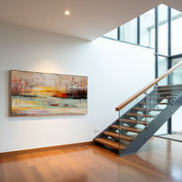 Abstract Nature Painting – Modern Textured Landscape Wall Art