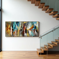 Color Explosion Abstract Painting on Canvas