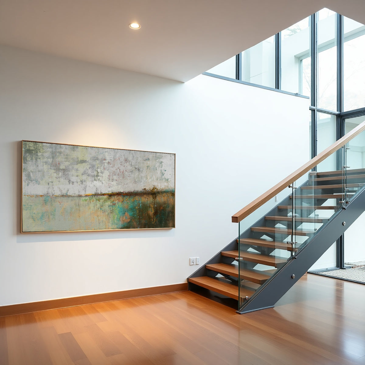 Abstract Landscape Painting – Textured Modern Canvas Wall Art