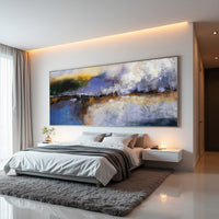Warm Abstract Landscape Painting on Canvas