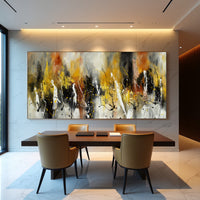 Warm Neutral Abstract Painting on Canvas