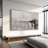Neutral Textured Abstract Painting on Canvas